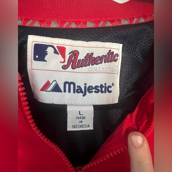 Majestic Boston Red Sox 1/4 zip Windbreaker Jacket - Picture 3 of 13